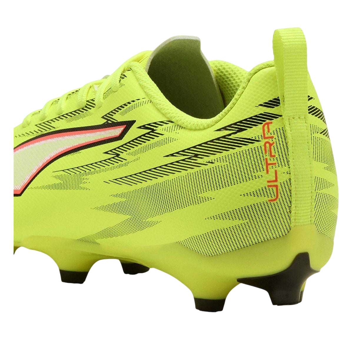 Yellow-Black - Close up - Puma Childrens-Kids Ultra 5 Play Firm Ground Football Boots
