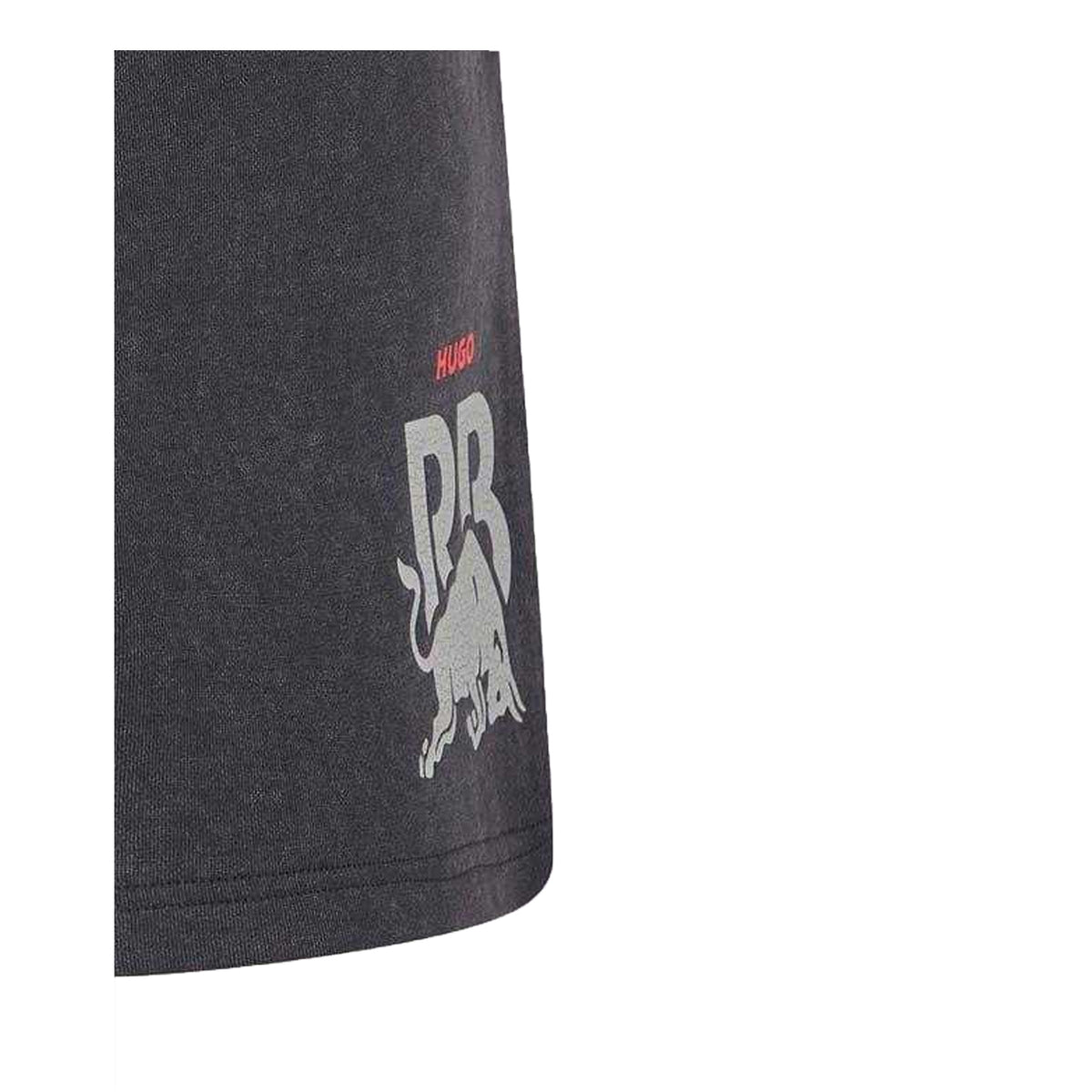 Black - Side - Hugo Mens Washed Elasticated Waist Relaxed Fit Sweat Shorts