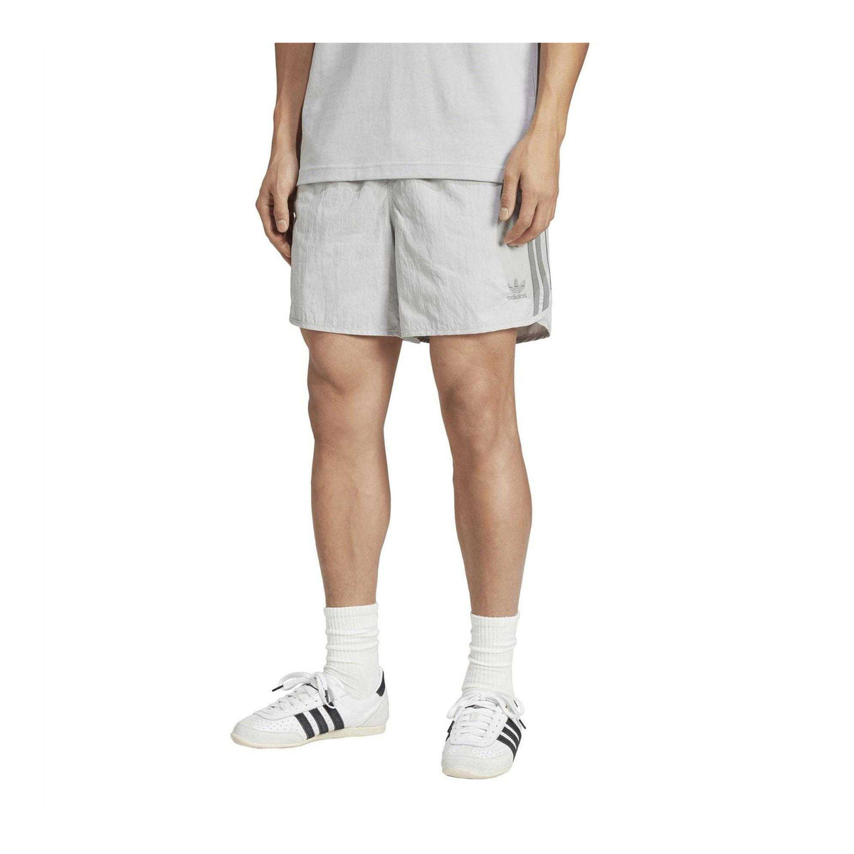 Grey - Side - Adidas Mens Sprinter Running Shorts