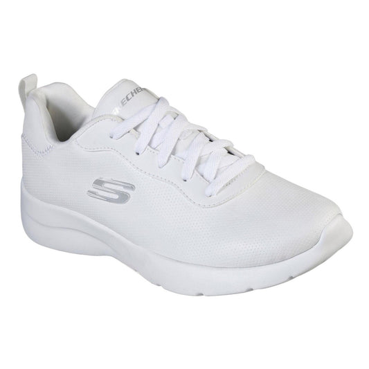 White - Front - Skechers Womens-Ladies Dynamight 2.0 - Eazy Feelz Trainers