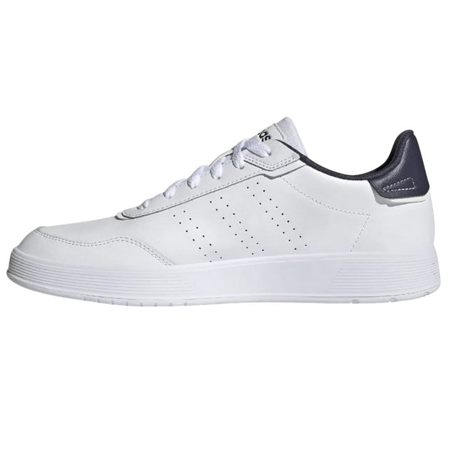 White-Navy - Pack Shot - Adidas Mens Courtphase Leather Court Trainers