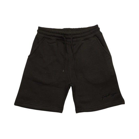 Black - Front - Hype Childrens-Kids Oversized Sweat Shorts