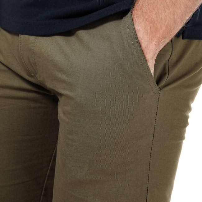 Khaki - Pack Shot - Weekend Offender Mens Dillenger Cotton Twill Shorts