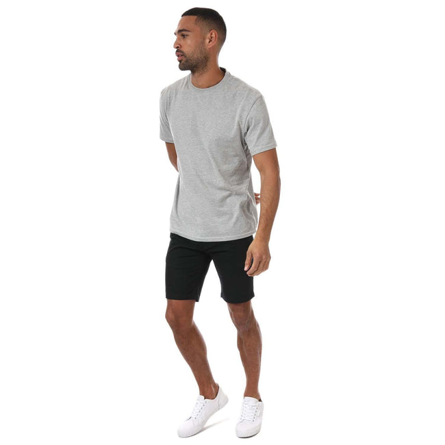Black - Side - Weekend Offender Mens Dillenger Cotton Twill Shorts