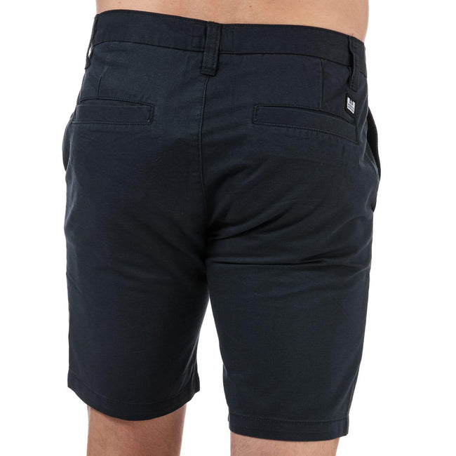 Navy - Back - Weekend Offender Mens Dillenger Cotton Twill Shorts