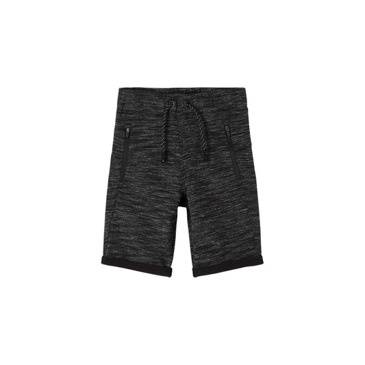 Black - Front - Bermuda Boys Name It Heathered Sweat Shorts