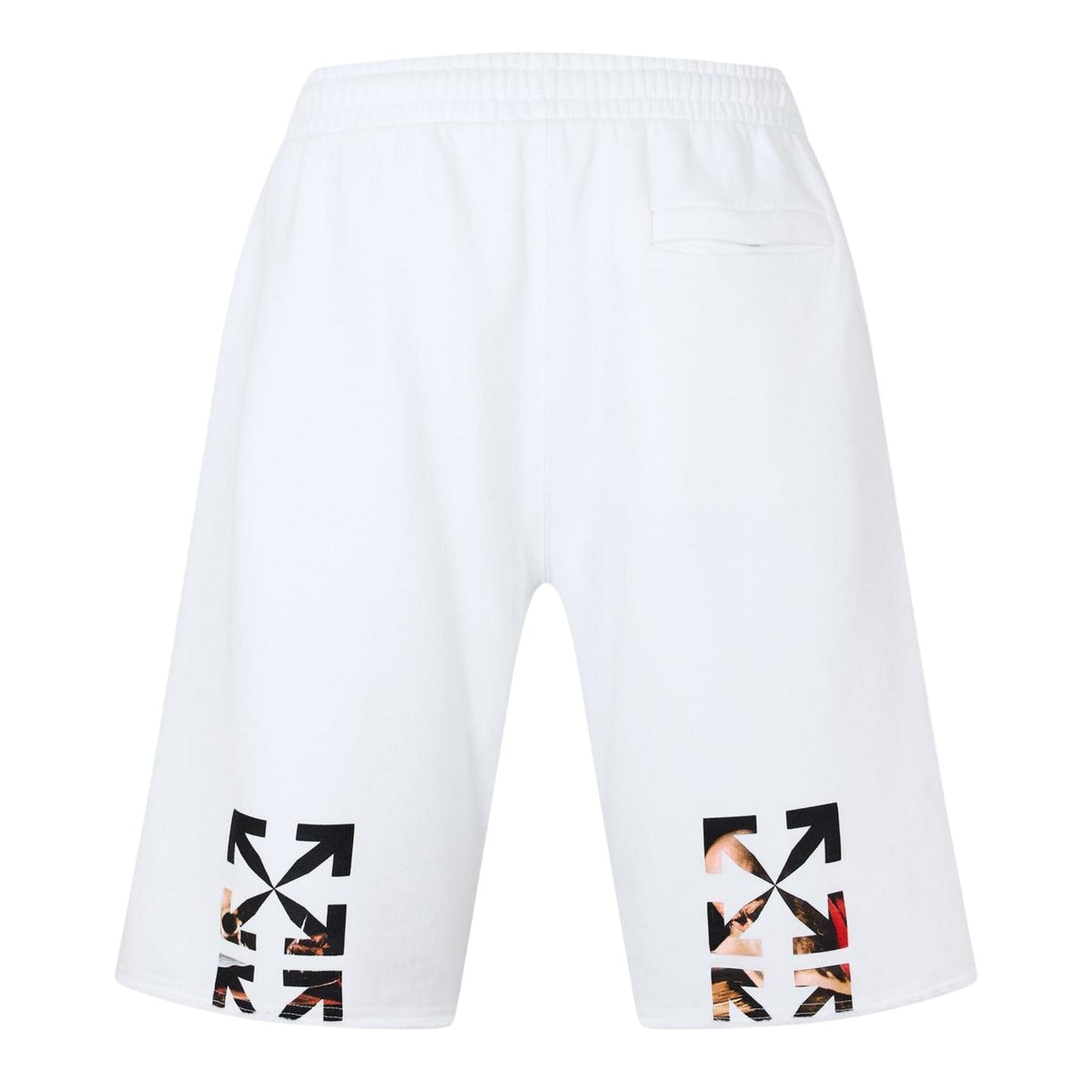 White-Black - Back - Off White Mens Relaxed Fit Sweat Shorts