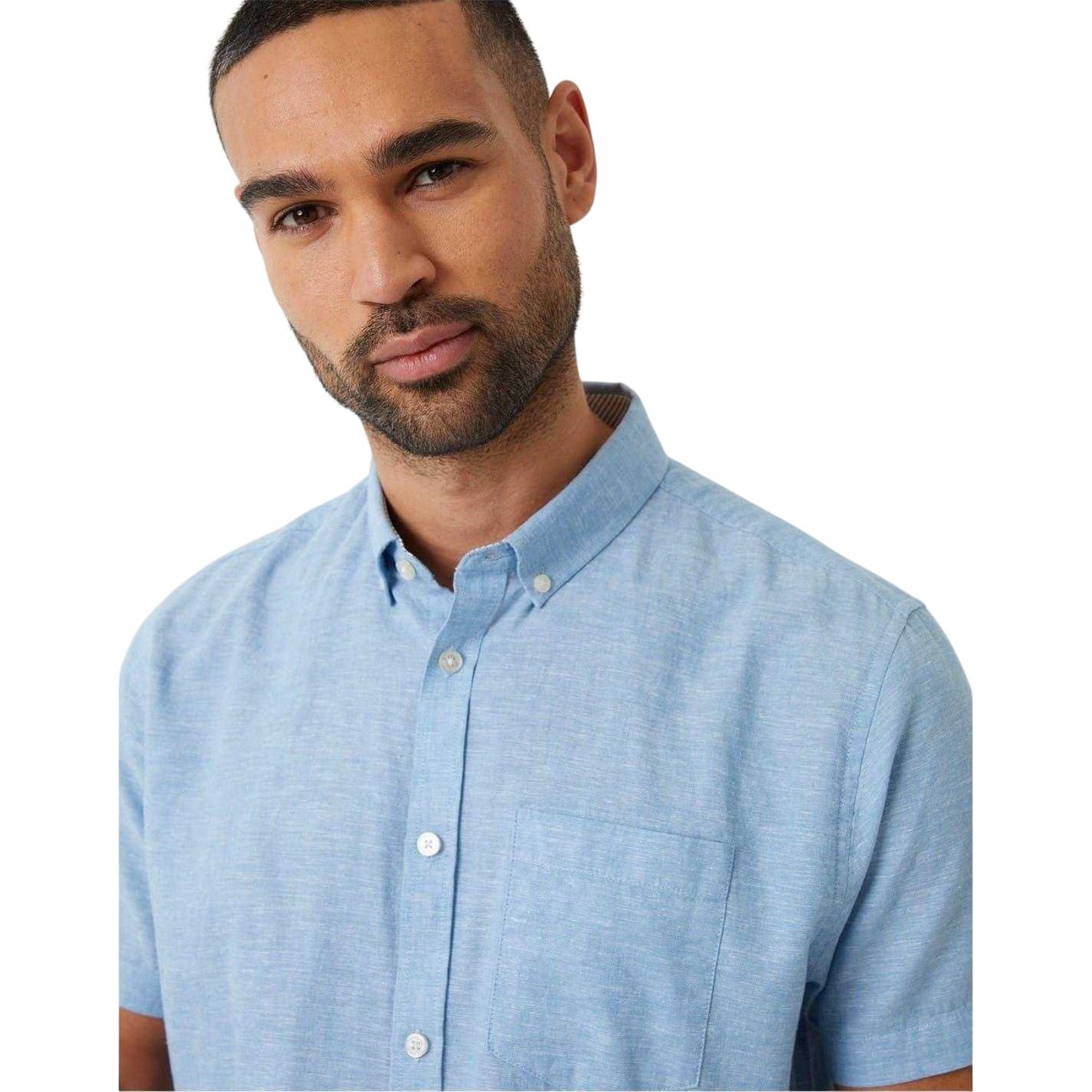 Denim - Lifestyle - Threadbare Mens Linen Blend Short-Sleeved Shirt