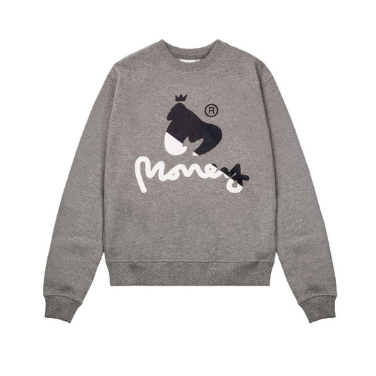 Grey - Front - Money Childrens-Kids Chenille Crew Neck Sweatshirt