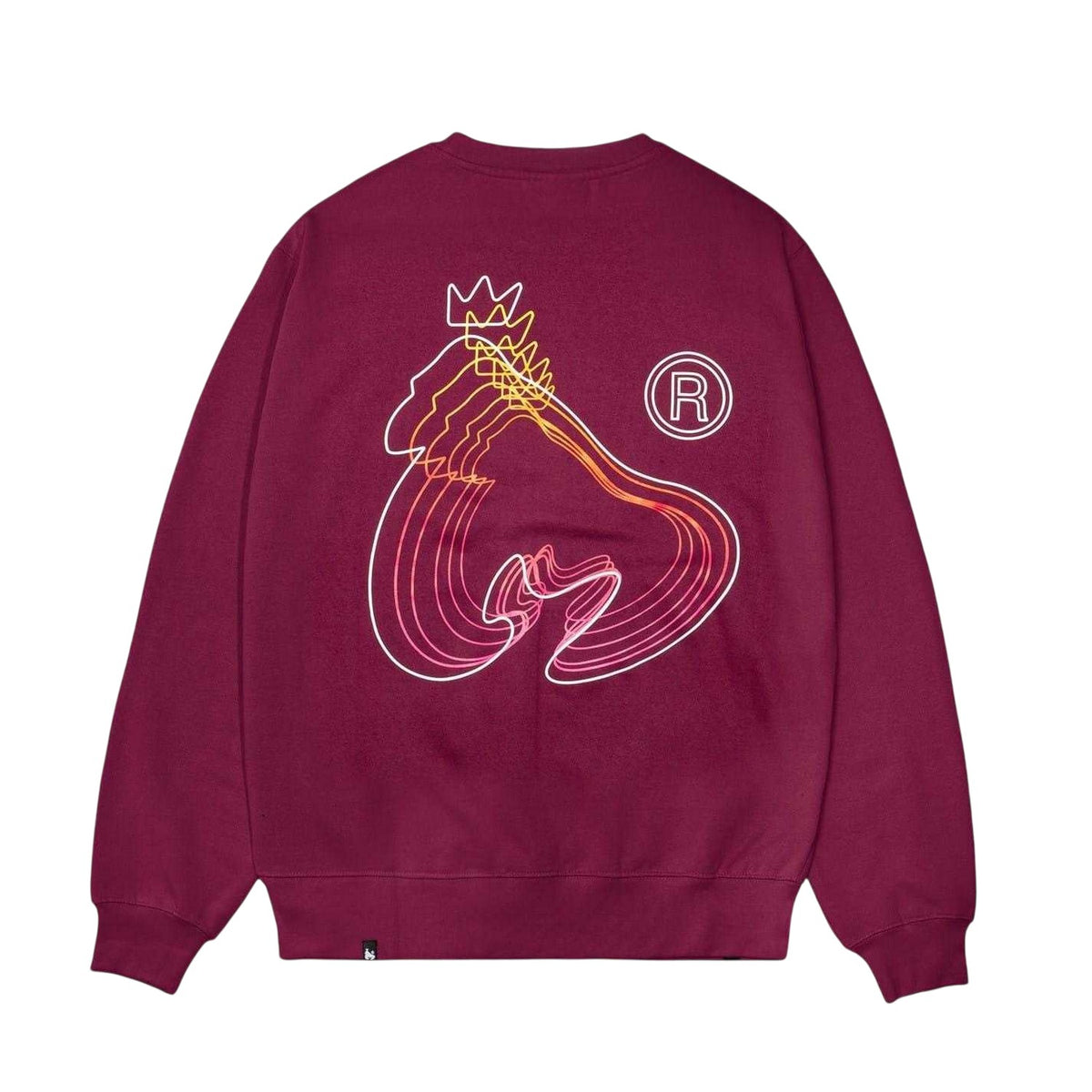 Plum - Back - Money Mens Repeat Logo Sweatshirt