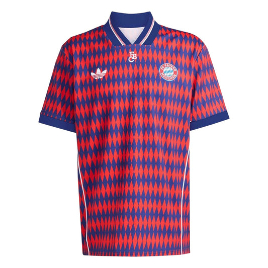 Red-Blue - Front - FC Bayern Munich Mens LFSTLR 25-26 Adidas Loose Fit Football Shirt