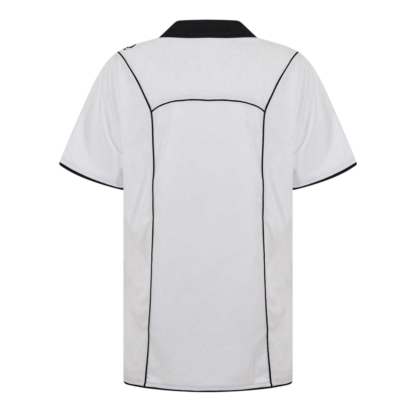 White - Back - Puma Mens Plain Contrast Piping Athletic Rugby Shirt
