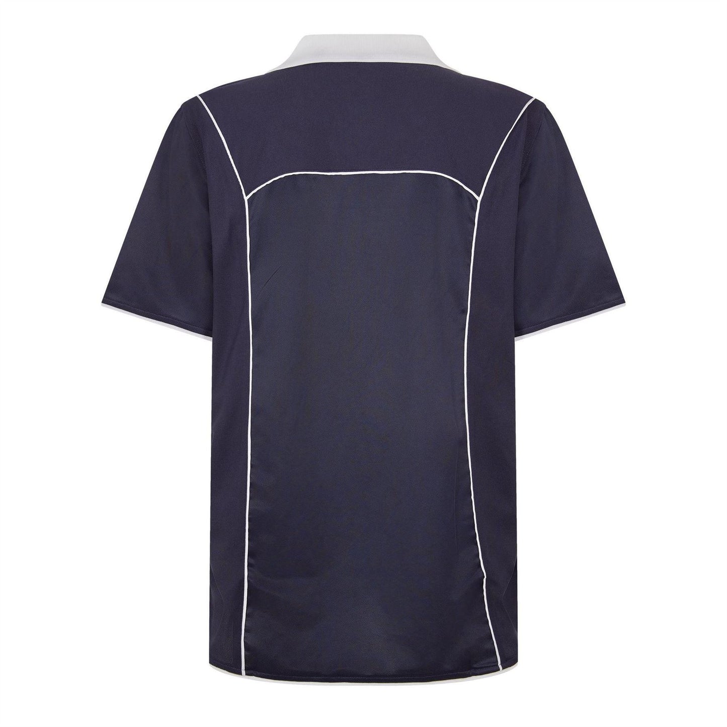 Navy Blue - Back - Puma Mens Plain Contrast Piping Athletic Rugby Shirt