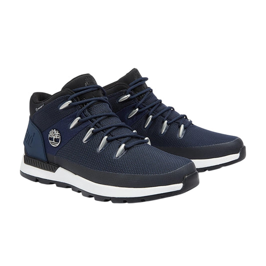Navy - Front - Timberland Mens Trekker Leather Waterproof Hiking Boots