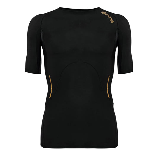 Black - Front - Skins Mens A400 Geometric Pattern Compression T-Shirt
