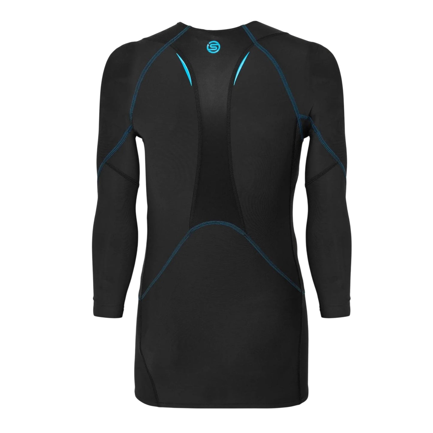 Black - Back - Skins Mens Contrast Detail Fitted Technical Top