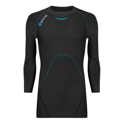 Black - Front - Skins Mens Contrast Detail Fitted Technical Top