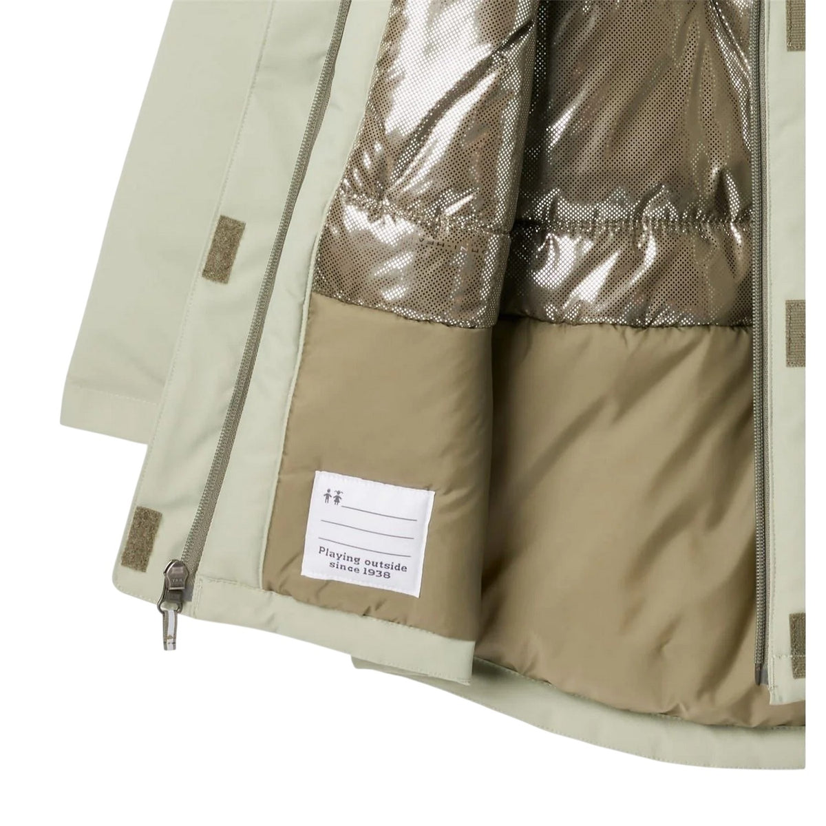 Green - Side - Columbia Boys Insulated Hiking Hooded Jacket