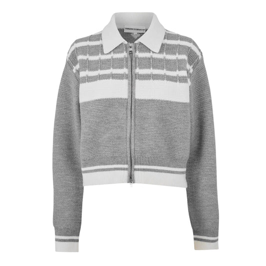 Grey - Front - Couture Womens-Ladies Emblem Knitted Jumper