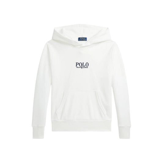 White - Front - Ralph Lauren Childrens-Kids Embroidered Logo Hoodie