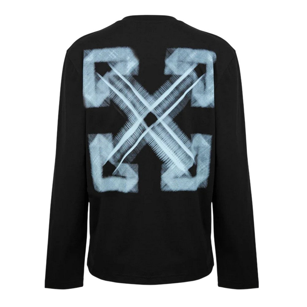 Black-Aqua - Back - Off White Mens Cotton Crew Neck Regular T-Shirt