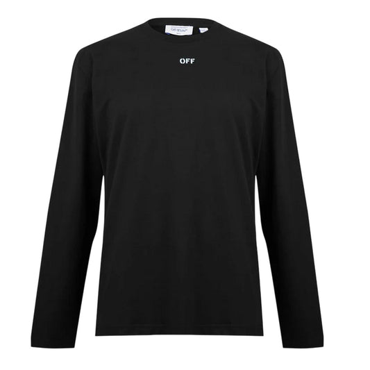 Black-Aqua - Front - Off White Mens Cotton Crew Neck Regular T-Shirt