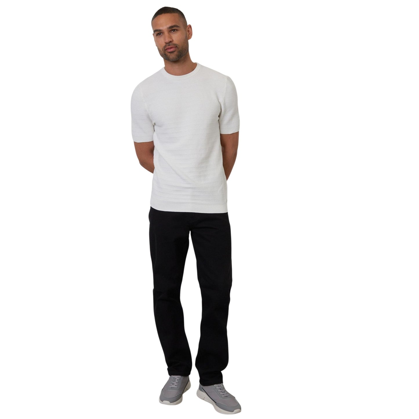 Ecru - Lifestyle - Threadbare Mens Crew Neck Regular Short-Sleeved T-Shirt