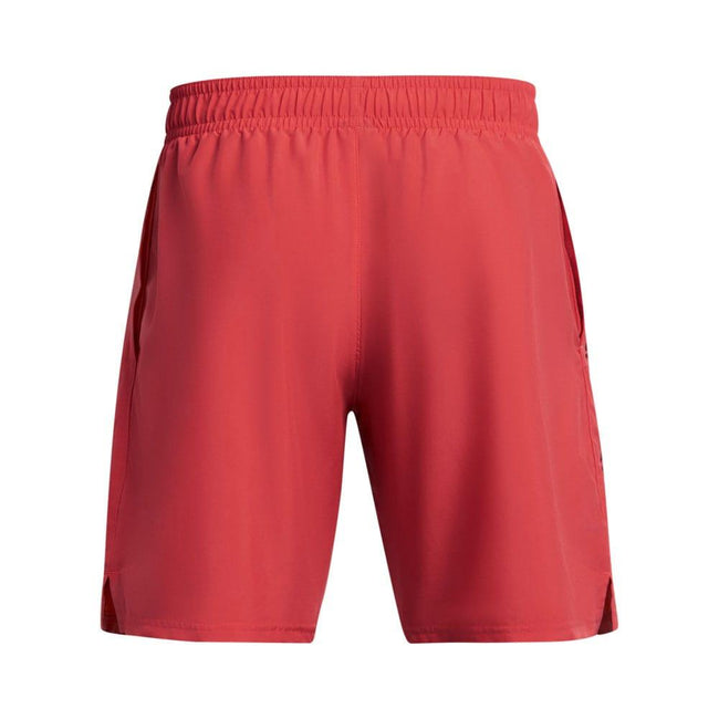 Red - Back - Under Armour Mens Tech Wordmark Woven Shorts