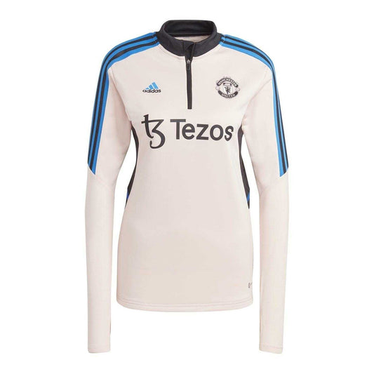 Pink - Front - Adidas Womens-Ladies Condivo 22 Manchester United FC Training Top