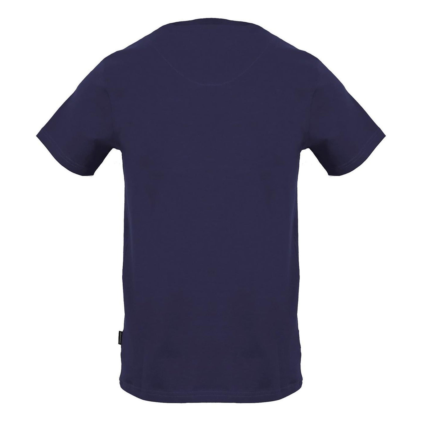 Navy - Back - Aquascutum Mens Logo Crew Neck T-Shirt