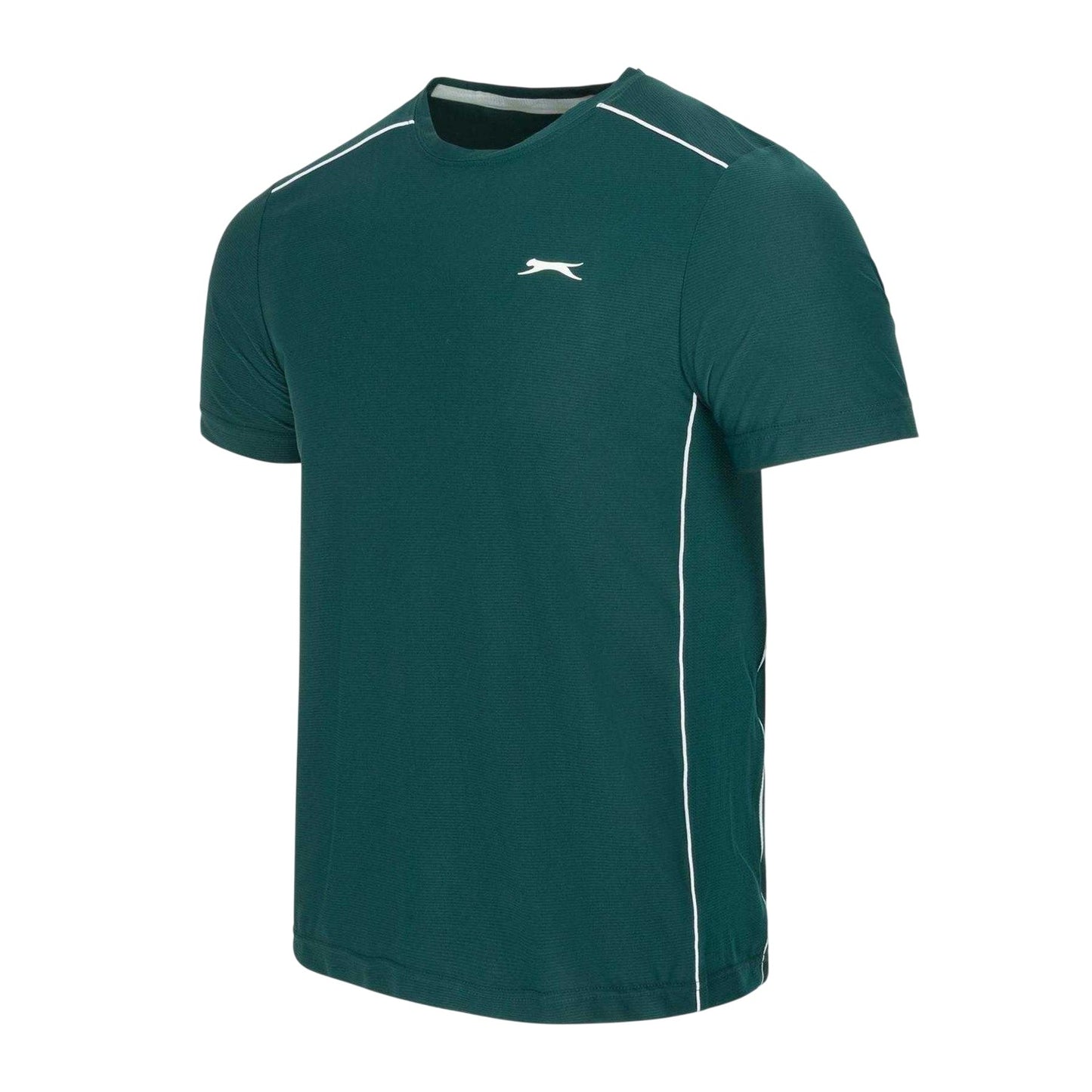 Forest Green - Side - Slazenger Mens Tech Performance Tennis T-Shirt