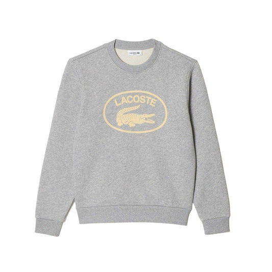 Grey - Front - Lacoste Womens-Ladies Organic Cotton Loose Fit Sweatshirt