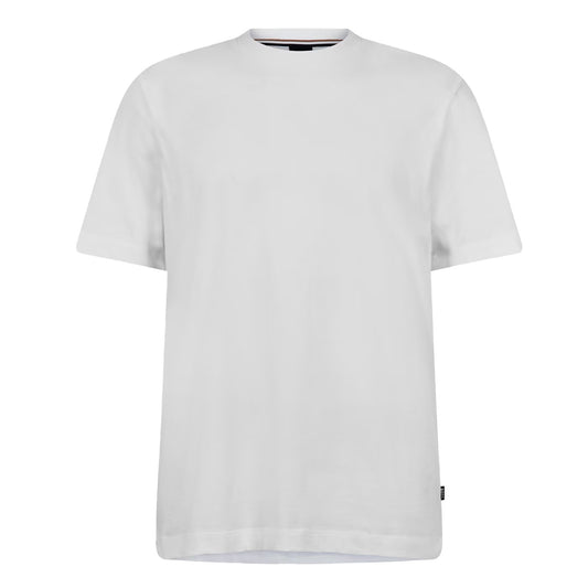 White - Front - Boss Mens Taut 81 Crew Neck T-Shirt