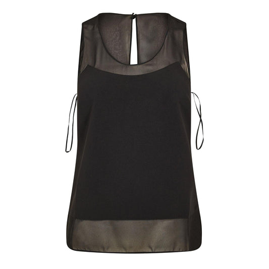 Black - Front - Ted Baker Womens-Ladies Panel Sleeveless Top