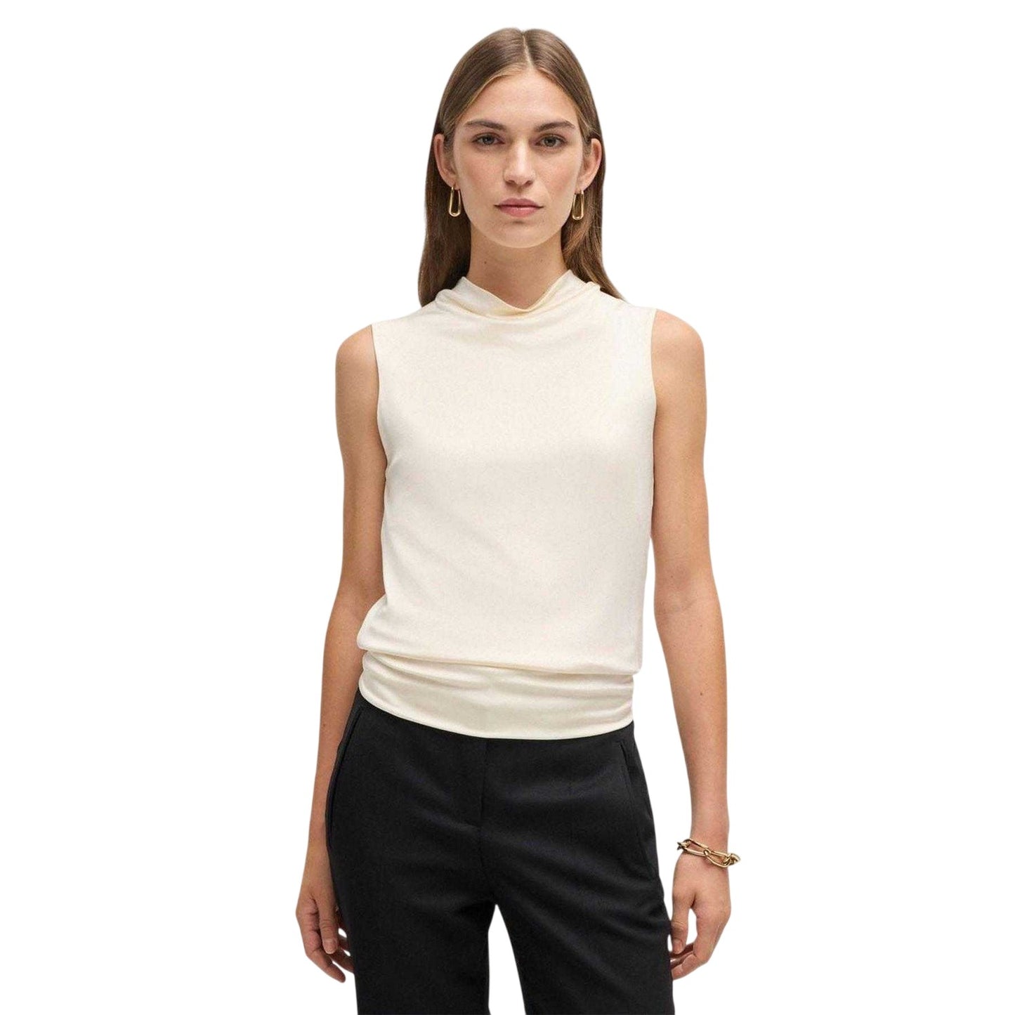 White - Lifestyle - Boss Womens-Ladies Viscose Sleeveless Top