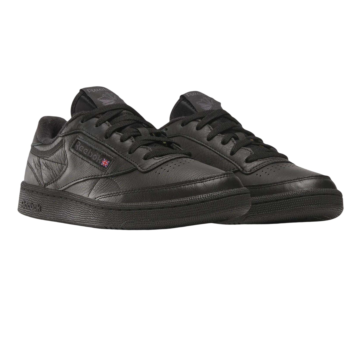 Black-Charcoal Black - Lifestyle - Reebok Unisex Adult Club C 85 Lace Up Flat Shoes