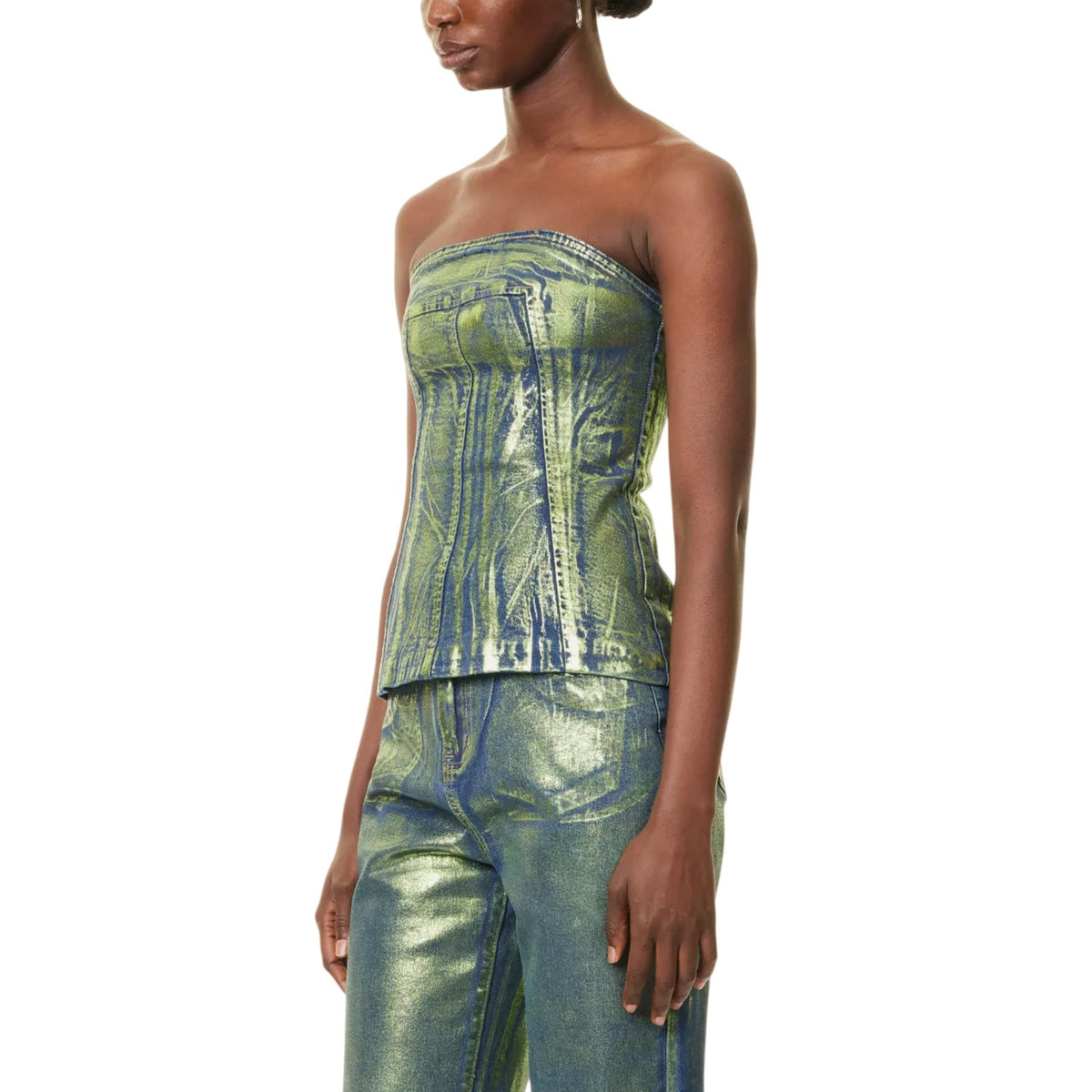 Green - Lifestyle - AmyLynn Womens-Ladies Slim Tube Top