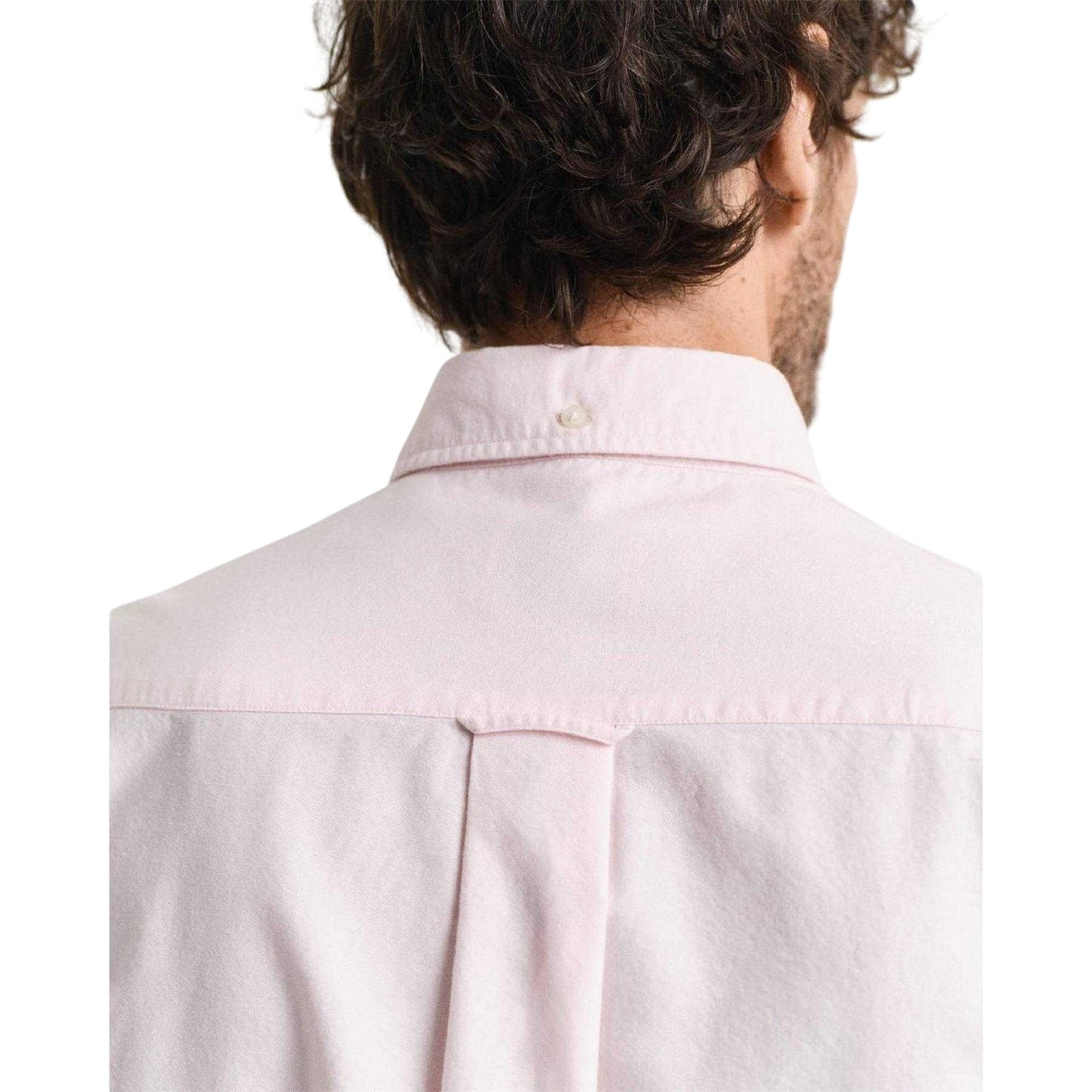 Pink - Side - Gant Mens Classic Oxford Short-Sleeved Shirt