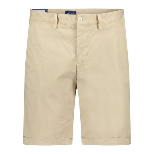 Sand - Front - Gant Mens Sun Faded Relaxed Fit Cargo Shorts