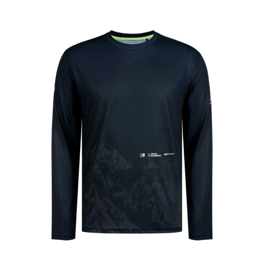 Black - Front - Karrimor Mens Performance Logo Long-Sleeved Top