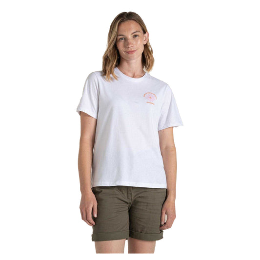 White - Front - Craghoppers Womens-Ladies Malibo Daisy Performance T-Shirt