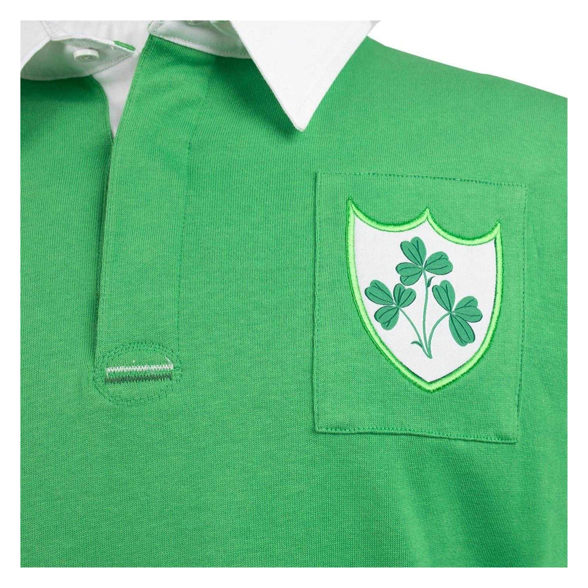 Kelly Green - Side - KooGa Unisex Adult Heavy Cotton Long-Sleeved Rugby Shirt