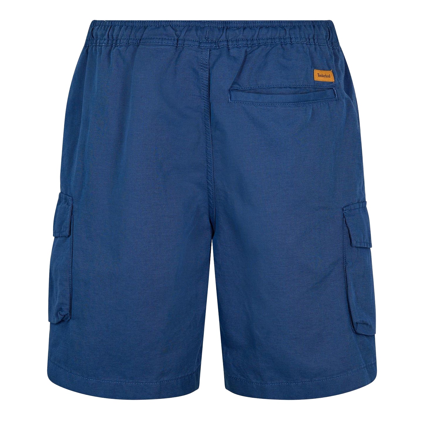 Dark Denim - Back - Timberland Mens Cotton Linen Comfort Cargo Shorts