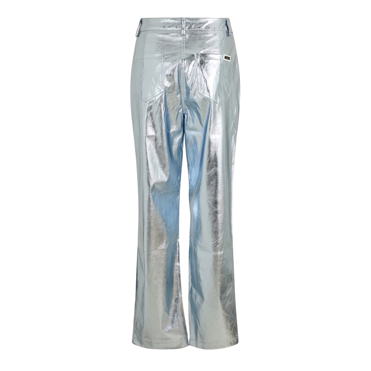Blue - Back - AmyLynn Womens-Ladies Metallic Regular Trousers