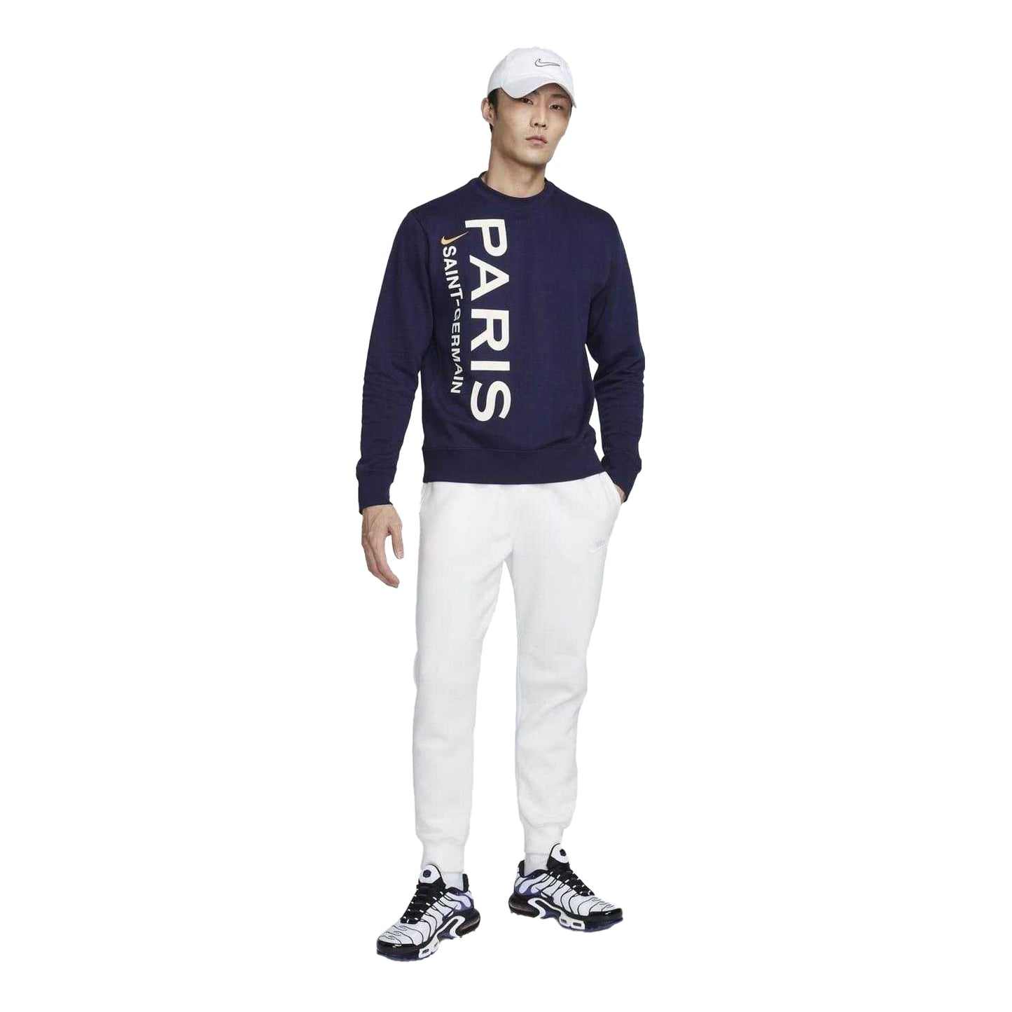 Black-Blue - Lifestyle - Nike Mens Paris Saint Germain FC French Terry Crew Neck Sweatshirt