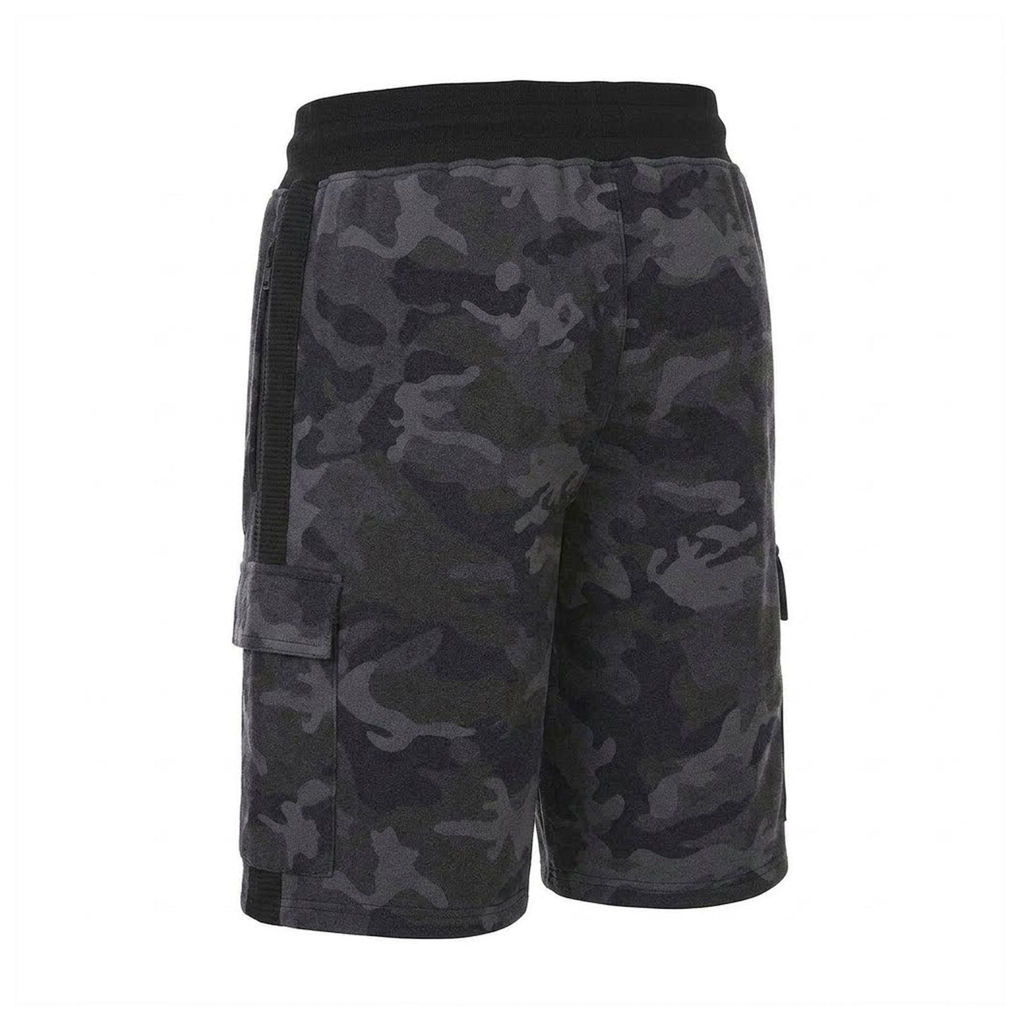 Camo Green - Back - Everlast Mens Brushed Cargo Shorts