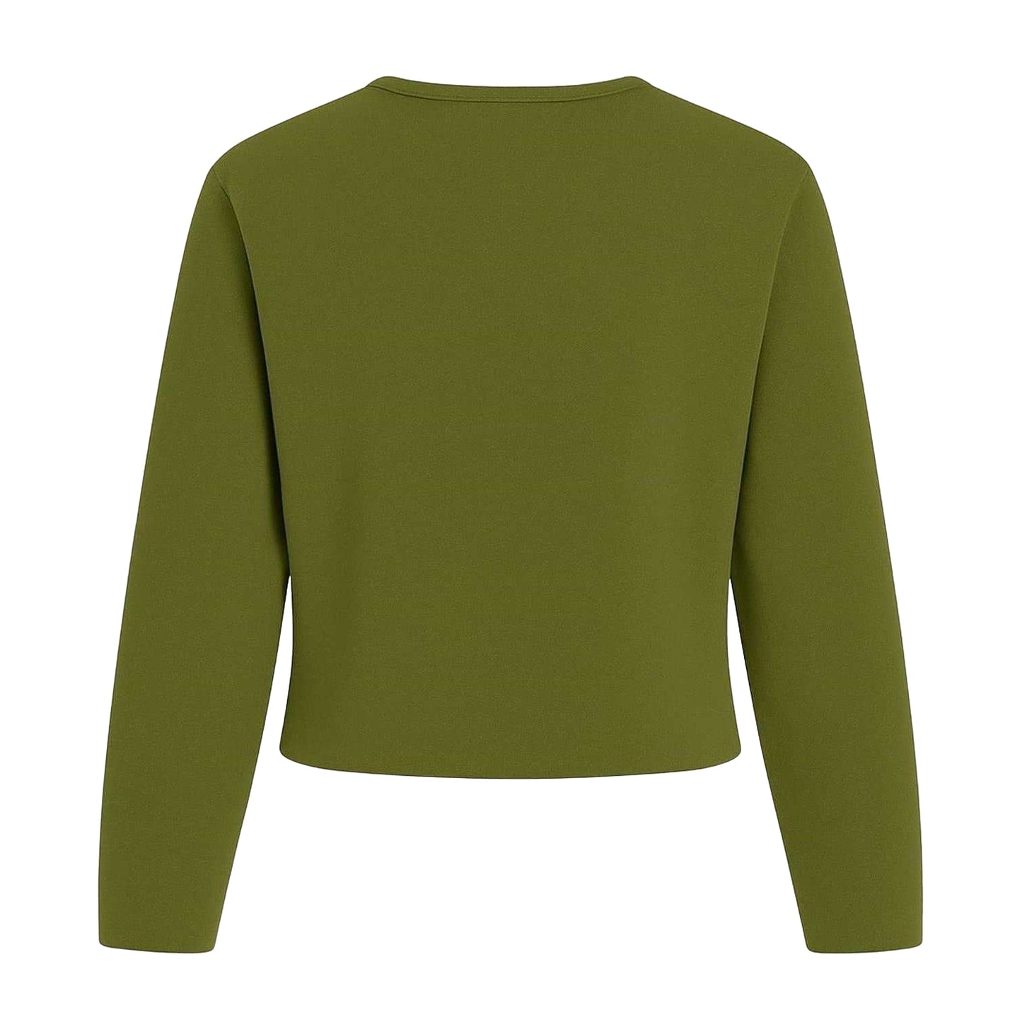 Khaki Green - Back - I Saw It First Womens-Ladies Ribbed Button Slim Cardigan