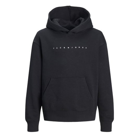 Black - Front - Jack And Jones Boys Fleece Hoodie
