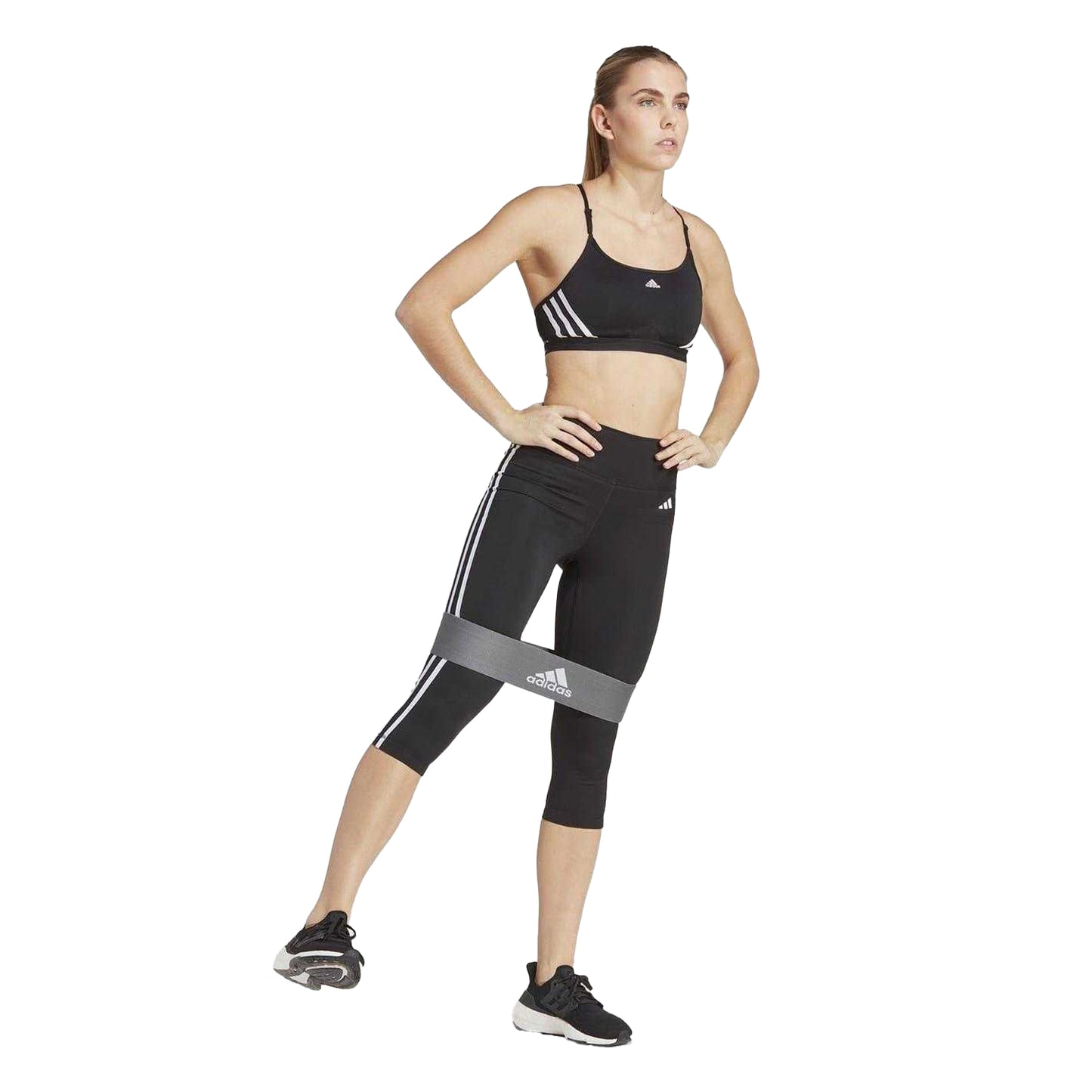 Black - Lifestyle - Adidas Womens-Ladies Essentials High Waist Training Leggings