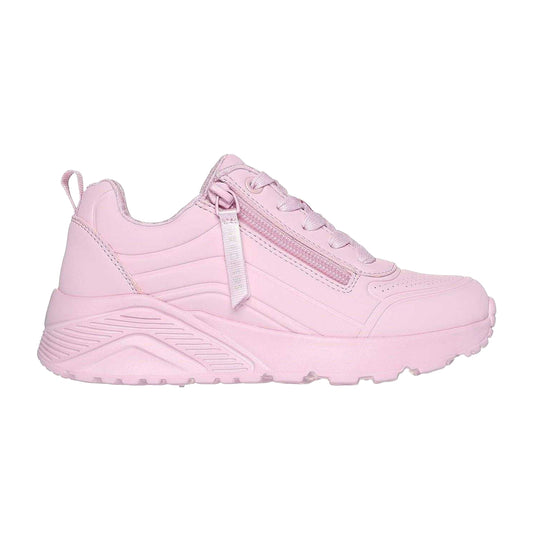 Pink - Front - Skechers Girls Uno Lite Trainers